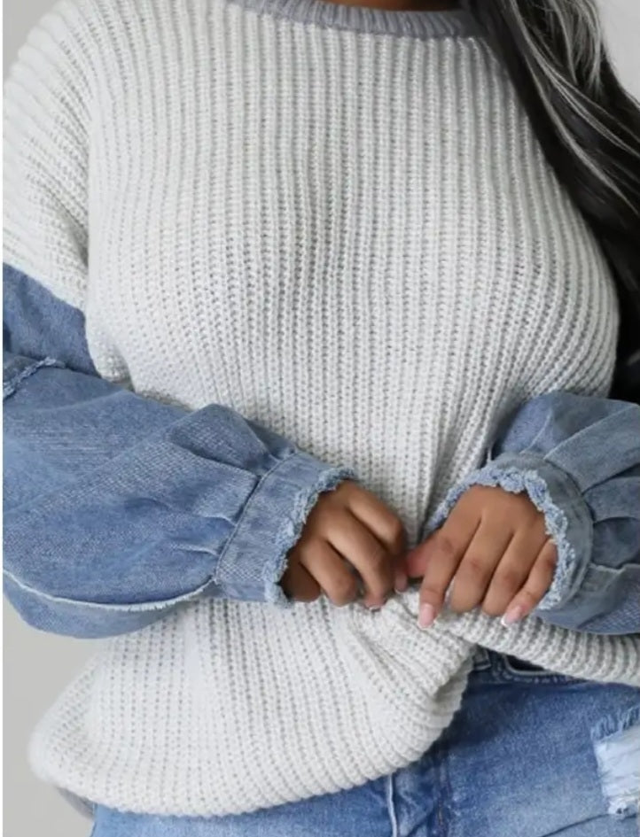 Denim Me Sweater