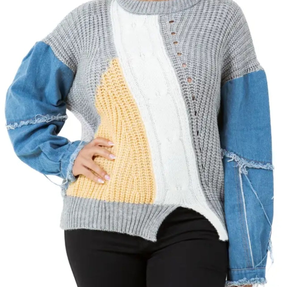 Denim Me Sweater